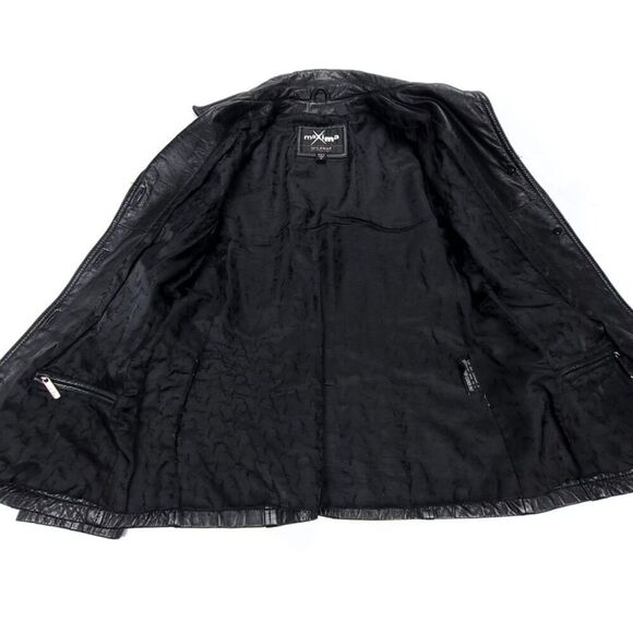 VINTAGE Wilsons Maxima 100% Genuine Leather Jacket Dad Coat Medium Black 90s Y2k - Picture 6 of 10